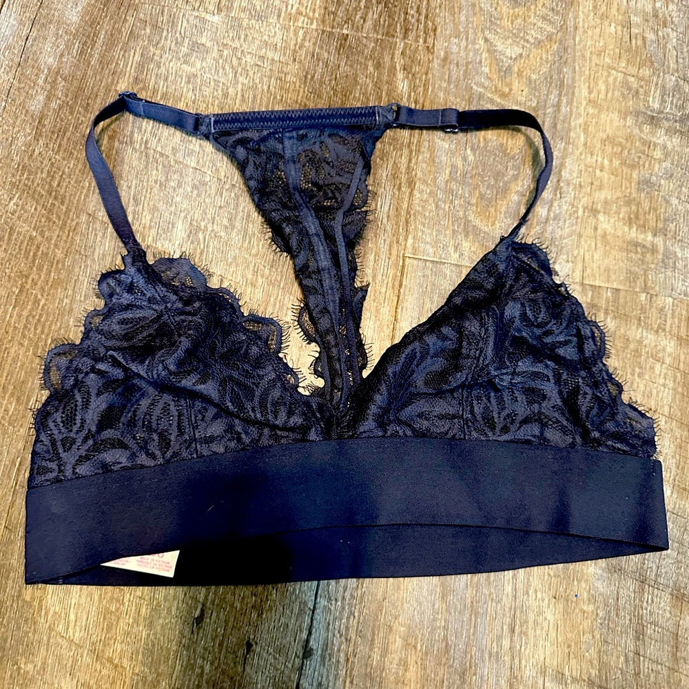 ***PINK LACE TRIANGLE BRA*** size large